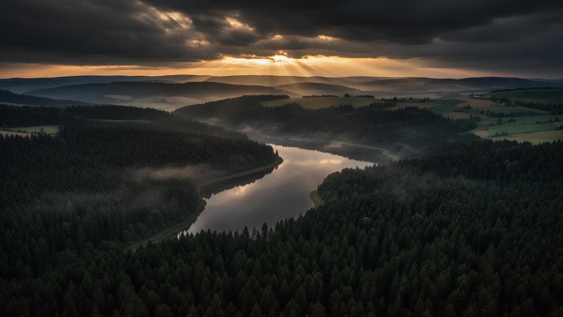 Pohled na rybník